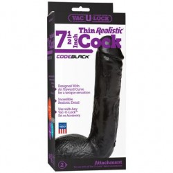 Vac-u-lock Codeblack 7.5 Inch  Thin Realistic Cock 