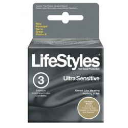 Lifestyles Ultra Sensitive Condoms - 3 Pack 