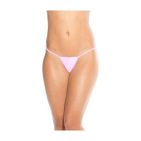 Low Back Tee Thong - Baby Pink  - One Size 