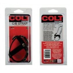 Colt Leather Cock And Ball Strap - H-Piece Divider