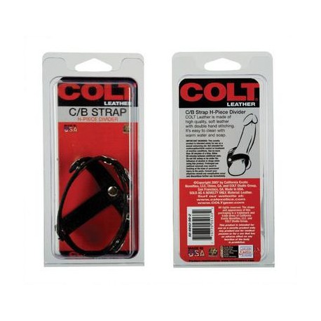 Colt Leather Cock And Ball Strap - H-Piece Divider