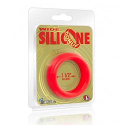 Wide Silicone Donut - Red - 1.5-Inch Diameter