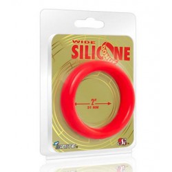 Wide Silicone Donut - Red - 2-Inch Diameter