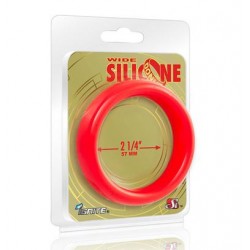 Wide Silicone Donut - Red - 2.25-Inch Diameter