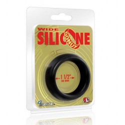 Wide Silicone Donut - Black - 1.5-Inch Diameter