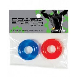 Power Stretch Donuts -  2 Pack - Red and Blue 