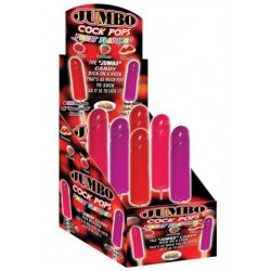 Jumbo Fruit Flavor Cock Pops - 6 Count With Counter Display