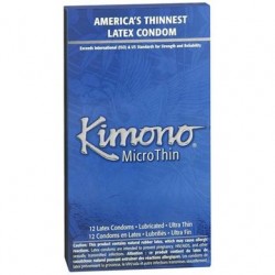 Kimono Micro Thin Ultra Lubricated Condoms - 12 Pack 