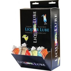 Liquor Lube - 7 Assorted  Flavors - 50 Pieces Display 