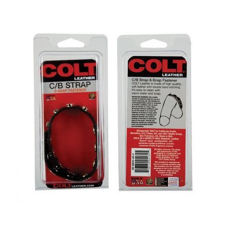 Colt Leather Adjustable Cock And Ball Strap - 8 Snap 