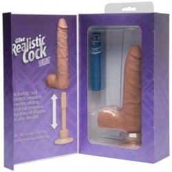 The Realistic Cock - Ur3 Slim  Vibrating - 7-inch - Brown 