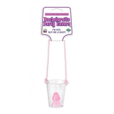 Pecker Shot Glass Necklace PINK - Clear