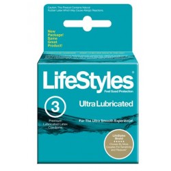 Lifestyle Ultra Lubricated Condoms - 3 Pack