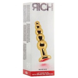 Rich R5 Gold Plug - 4.9 Inch - Red Sapphire 