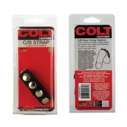 Colt Leather Adjustable Cock And Ball Strap - 5 Snap 
