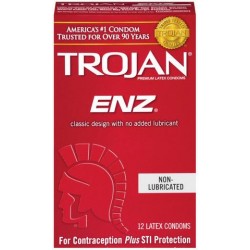 Trojan ENZ Non-Lubricated Condoms - 12 pack 