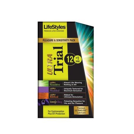 Lifestyles Ultra Trial 12 Condoms Plus 1 Vibrating Ring 