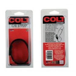 Colt Adjustable Leather Cock And Ball Strap - 3 Snap 