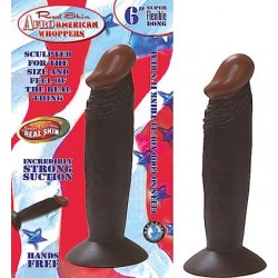 Afro American Whopper 6 Inch Dong - Brown