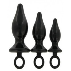 Anal Pacifiers Set Of 3 - Black