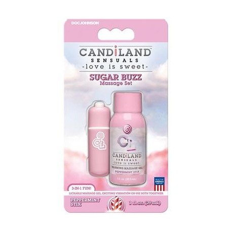 Candiland Sensuals - Sugar Buzz Massage Set - Peppermint Stix