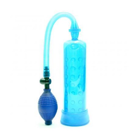 Male Power Pump With Grip - Blue