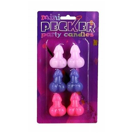 Mini Pecker Party Candles - 6 Piece 