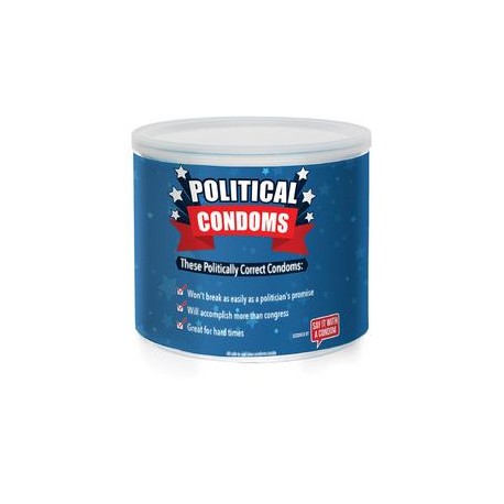 Political Condoms - 40 Piece  Jar - Assorted Designs 