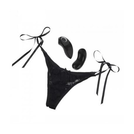 Remote Control 10-Function Little Black Panty - Thong