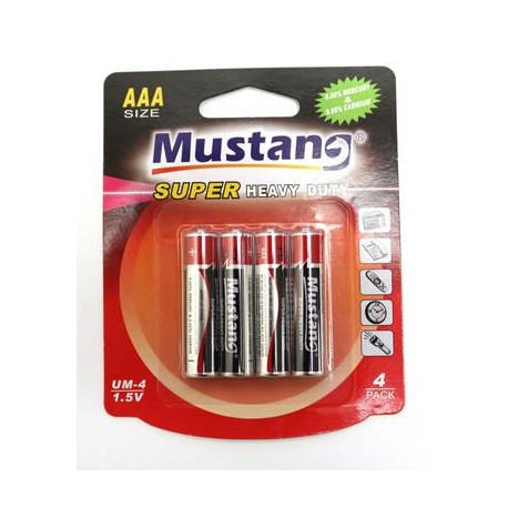 Mustang Batteries Aaa 4 Pack - Super Heavy Duty 