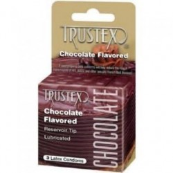 Trustex Chocolate Lubricated Condoms - 3 Pack