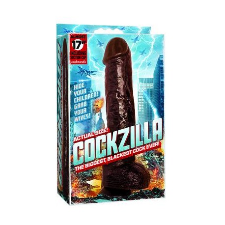 Cockzilla - 16.5-inch Black  Realistic Cock 