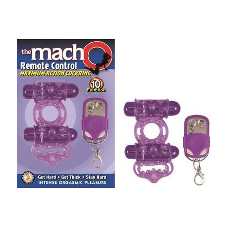 The Macho Remote Control  Cockring - Purple 