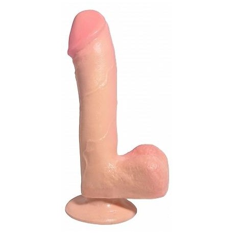 Basix Rubber Works - 7.5-inch Dong with Suction Cup - Flesh