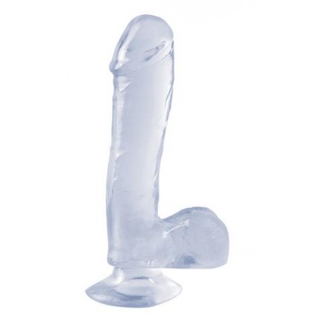Basix Rubber Works - 7.5-Inch Dong With Suction Cup - Clear