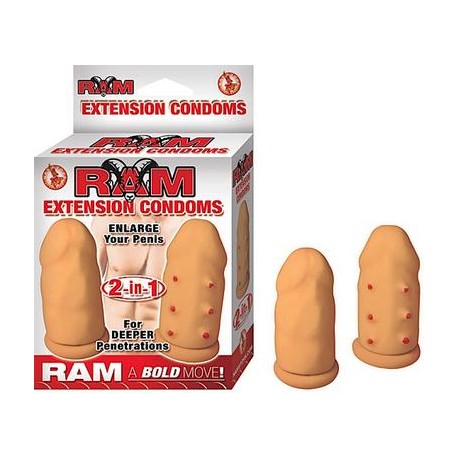 Ram Extension Condoms - Flesh  