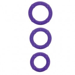 Posh Silicone Love Rings -  Purple 