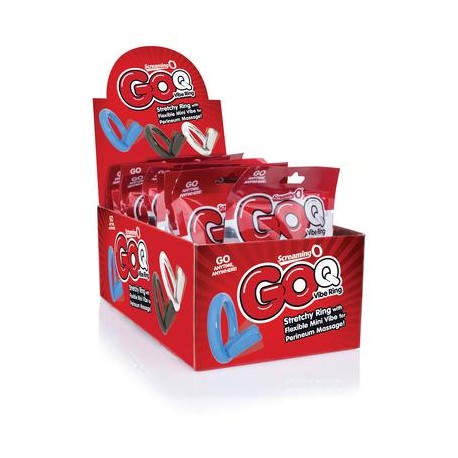 Go Q Vibe Ring - Assorted Colors - 18 Count  Display 