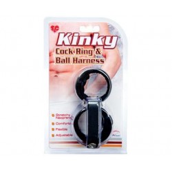 Tlc Kinky Cock Ring And Ball Harness - Neoprene