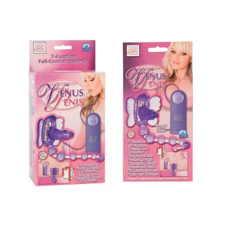 Waterproof Venus Penis Stimulator - Purple 