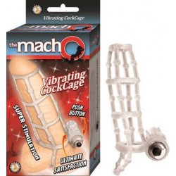 The Macho Vibrating Cockcage  - Clear 