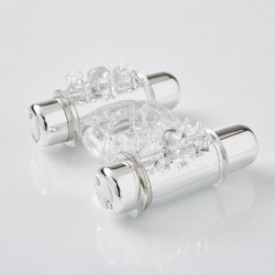 Sensuelle 7 Function Rechargeable Double Action Bullet Ring - Clear 
