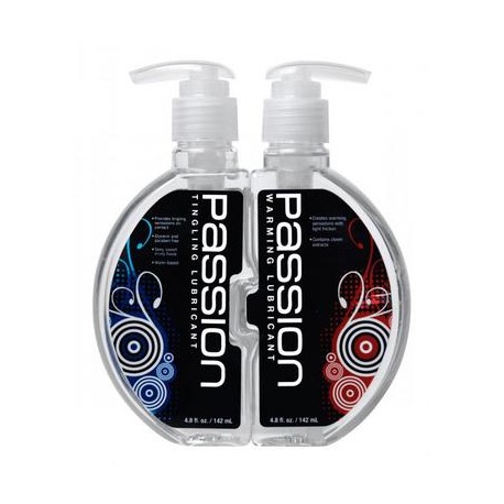 Passion Warming and Tingling  Lubricant Combo - 4.8 Oz.  Bottles