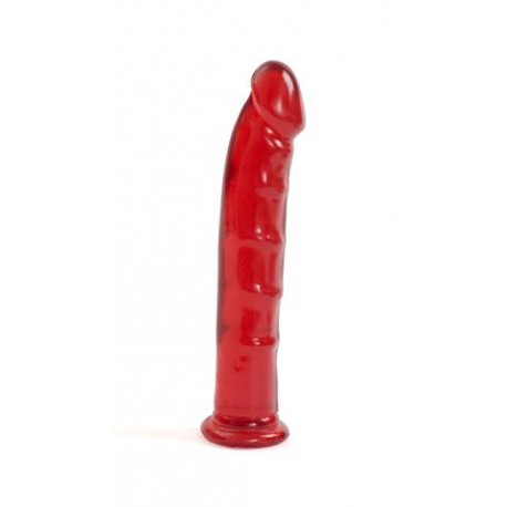 Jelly Jewels Dong With Suction Cup 6-inch - Red 