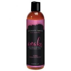 Awake Aromatherapy Massage Oil Pink Grapefruit - 4 Oz. / 120 Ml 