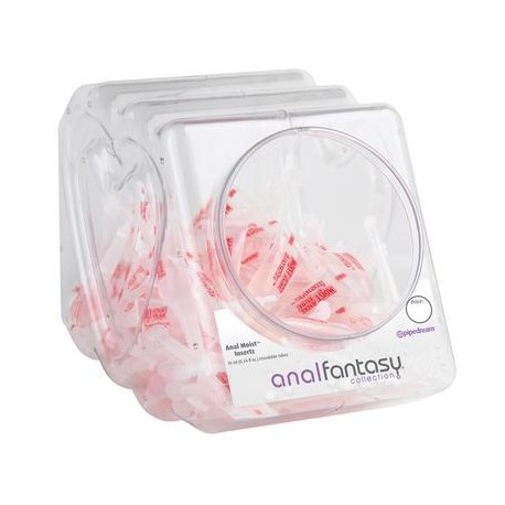 Anal Fantasy Collection Anal Moist Insertz - 72 Pieces Fishbowl Display 