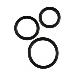 Rubber Rings 3 Piece Set - Black 