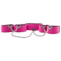 Reversible Collar with Wrist and Ankle Cuffs -  Pink 