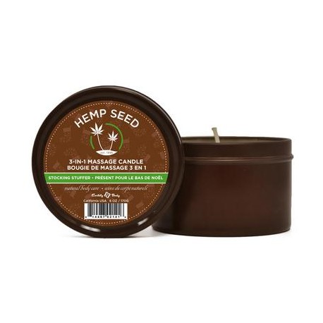 3 in 1 Stocking Stuffer Candle with Hemp - 6 Oz.   