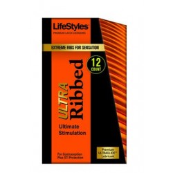 Lifestyles Ultra Ribbed - 12 Pack  